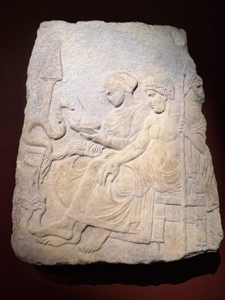 Hermes and the Caduceus relief