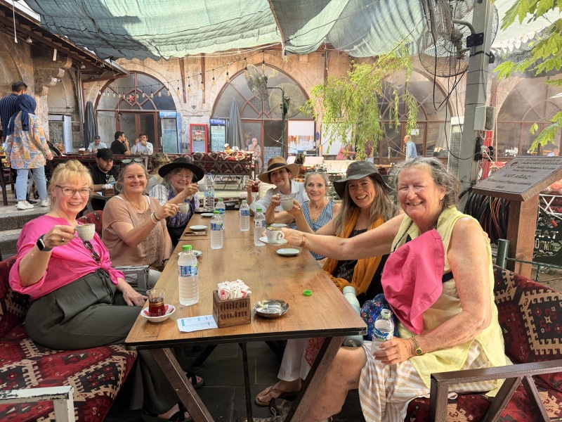 Drinks inside Ottoman era hans, Sanliurfa
