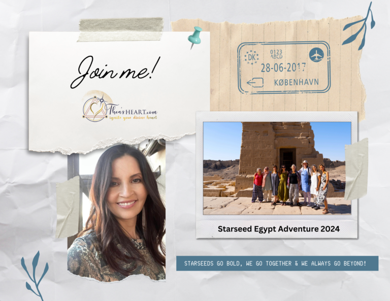 Althea Provost with the Starseed Egypt Adventure 2022 group at Dendera Temple promoting Starseed Egypt Adventure 2024