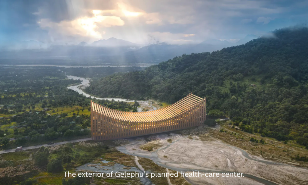 Starseed Bhutan Adventure 2027 Althea Provost Gelephu health‑care center exterior rendering